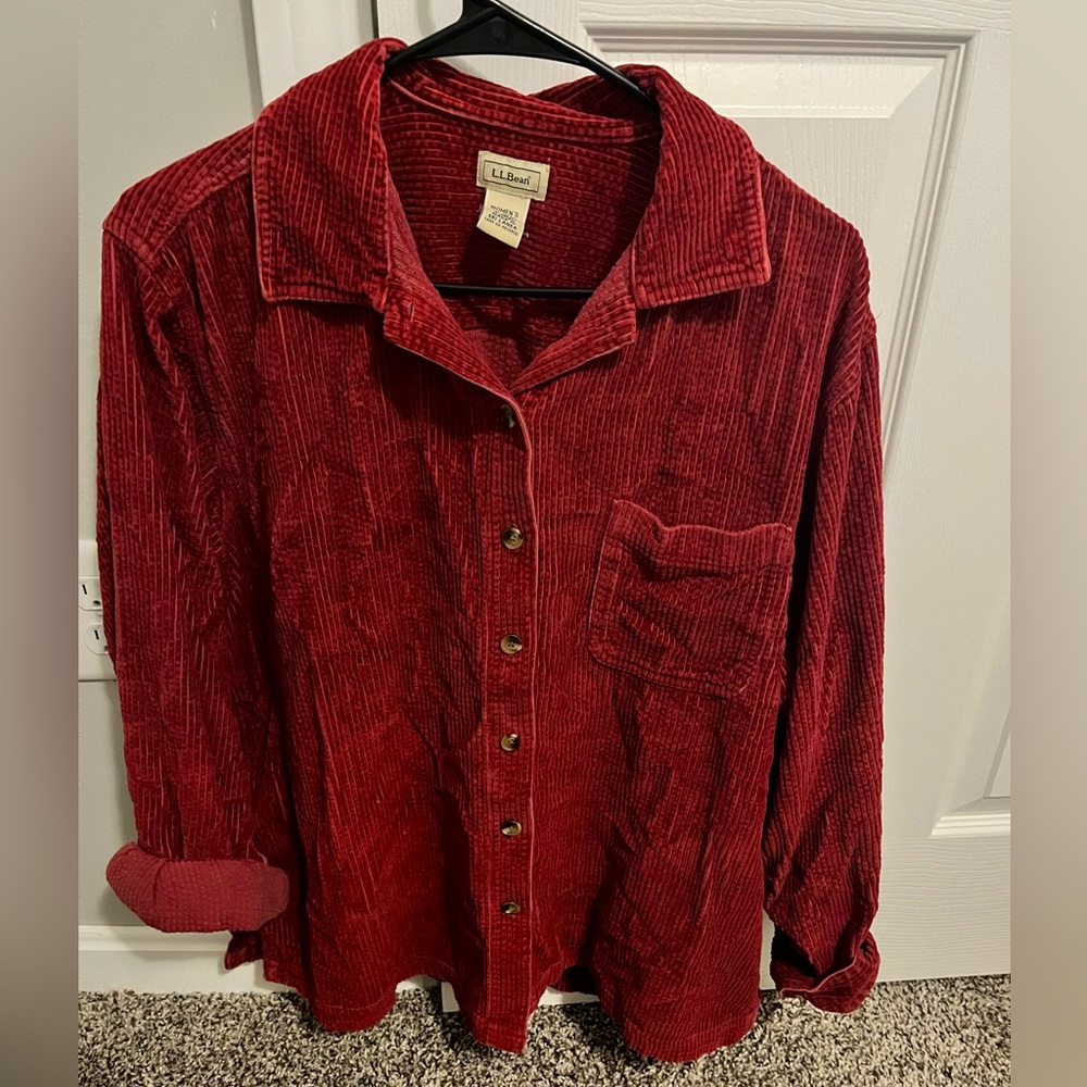 L.L.Bean Corduroy Button-Down Shirt Vintage